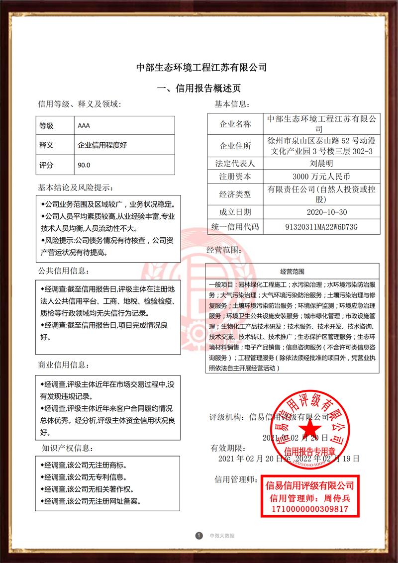 企業(yè)信用報(bào)告